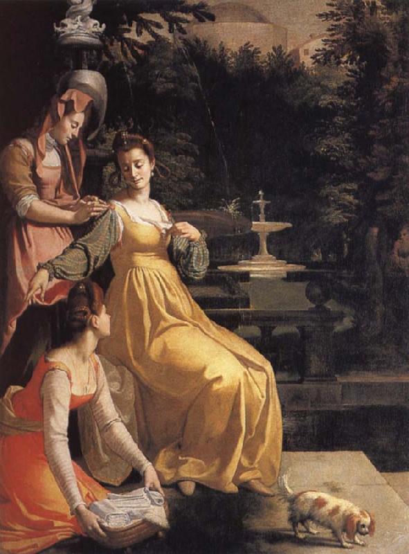 Jacopo da Empoli Susanna bathing Germany oil painting art